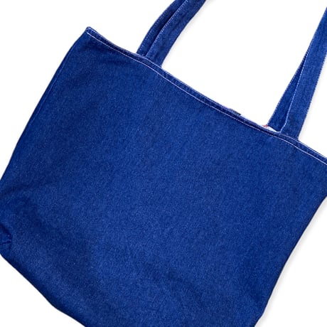 Free Size｜VINTAGE｜Handmade Kellogg's Denim Switching Tote Bag