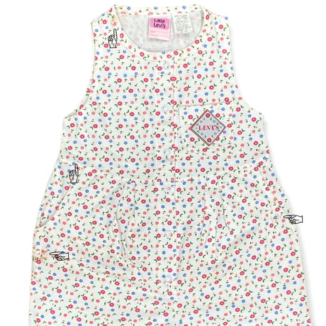 110cm｜90's VINTAGE｜Little Levi's Floral Salopette Rompers