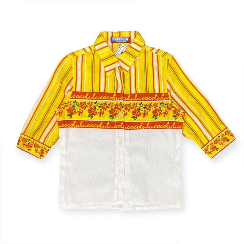 120～130cm｜DEADSTOCK｜COCOLULU Linen 3/4 Sleeves