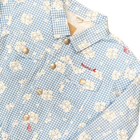 110～120cm｜VINTAGE｜MINI-K Gingham Check Bear JKT & Shorts Setup