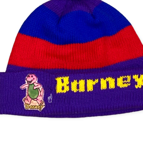 50-56cm｜90's VINTAGE｜USA製 Barney Knit Beanie