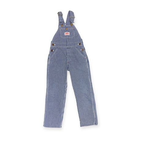 130cm｜70's-80's VINTAGE｜USA製 ROUND HOUSE Hickory Denim Overalls