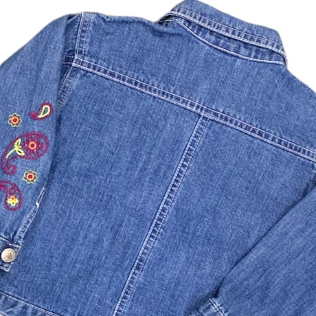 90～100cm｜USED｜OSHKOSH B'GOSH Paisley Embroidery Denim JKT