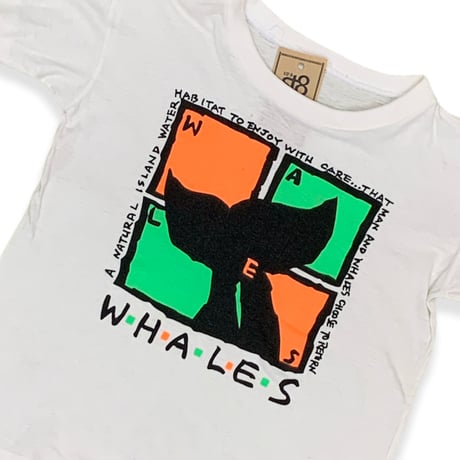120～130cm｜80's～90's VINTAGE｜WHALES Retro S/S T-shirt