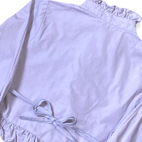 100～110cm｜VINTAGE｜Stand Collar Frill L/S Blouse Shirt