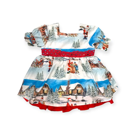 120cm｜USED｜X'mas Santa Claus Retro One-piece