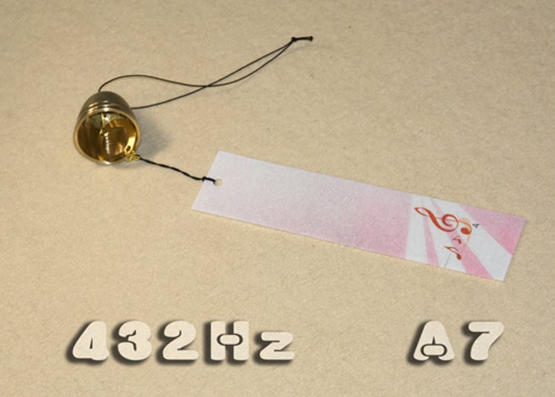 音合わせ風鈴432Hz-A7(ラ）の調べ（特別限定仕様）薄黄金色煮色仕上げ