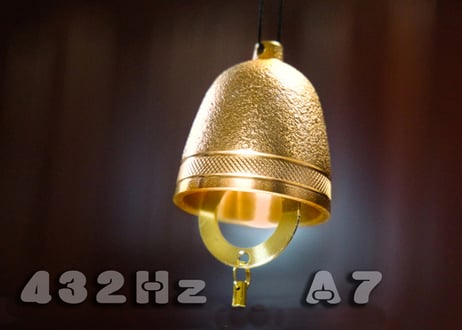 音合わせ風鈴432Hz-A7(ラ）の調べ（特別限定仕様）薄黄金色煮色仕上げ