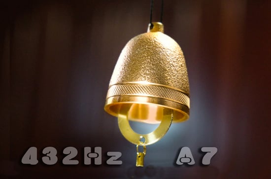 音合わせ風鈴432Hz-A7(ラ）の調べ（特別限定仕様）薄黄金色煮色仕上げ