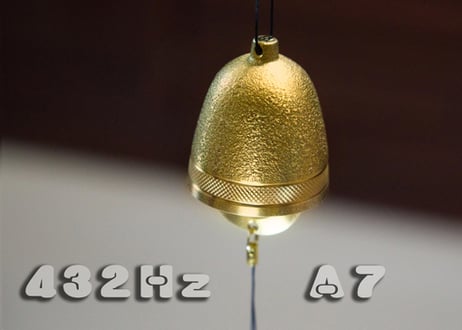 音合わせ風鈴432Hz-A7(ラ）の調べ（特別限定仕様）薄黄金色煮色仕上げ