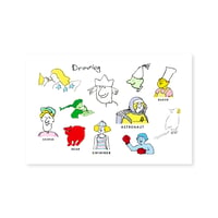 Characters Postcard