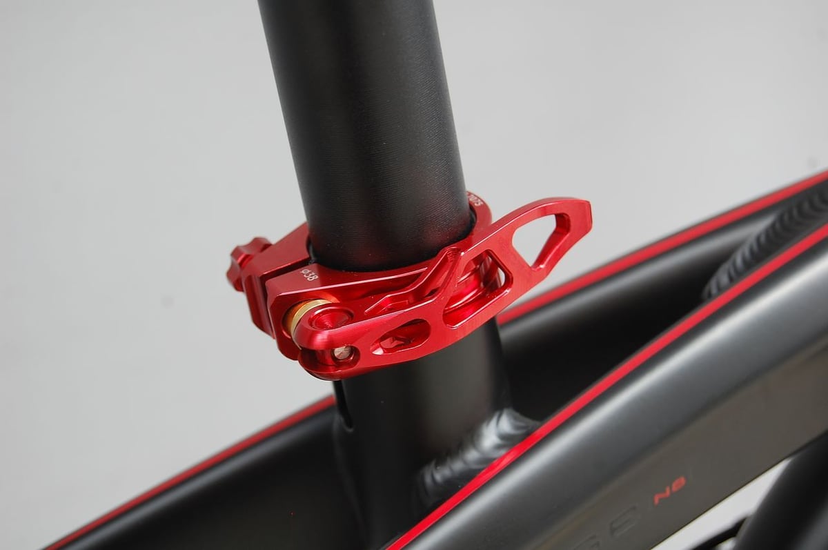 ridea シートクランプ ブラック 　Tern Verge Ｎ8 Ｐ10 Ｘ11　 MOULTON用 Tern・MOULTON用】RIDEA 橋輪オリジナルシートクランプ Φ38