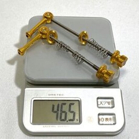 【DAHON  K3/DOVE用】RIDEA 橋輪オリジナルクイックレバー　74/86㎜　ゴールド