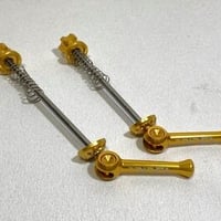 【DAHON  K3/DOVE用】RIDEA 橋輪オリジナルクイックレバー　74/86㎜　ゴールド
