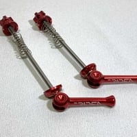 【DAHON  K3/DOVE用】RIDEA 橋輪オリジナルクイックレバー　74/86㎜　レッド