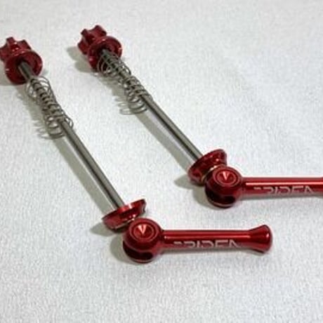 【DAHON  K3/DOVE用】RIDEA 橋輪オリジナルクイックレバー　74/86㎜　レッド