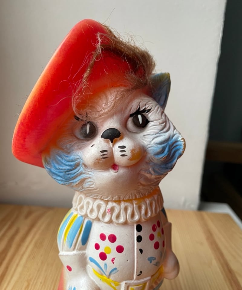 ウクライナ・レトロヴィンテージ 長靴をはいた猫・人形(帽子 ウクライナ・レトロヴィンテージ 長靴をはいた猫・人形(帽子