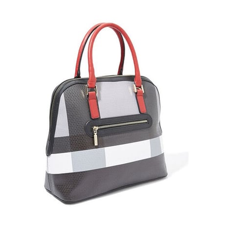 〜STYLISH CHECK〜半円型ハンドバッグ★A4対応★