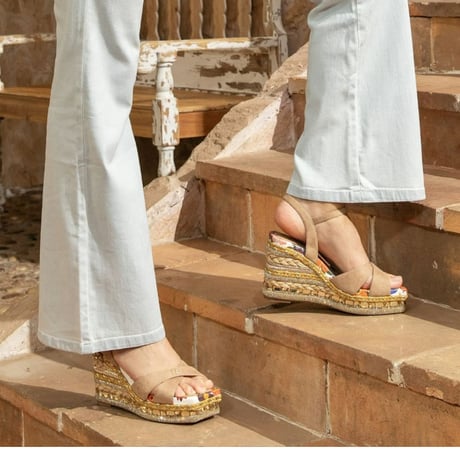 【数量限定】〜BONNIE ESPADRILLE〜ウェッジサンダル★BEIGE★