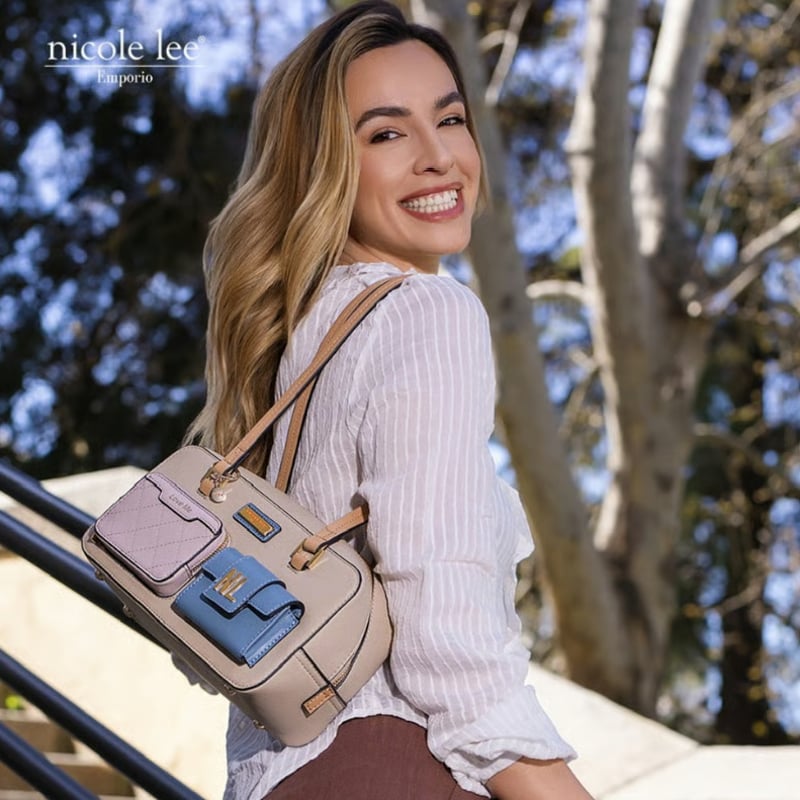 COLOR BLOCK～ポケットショルダーバッグ | nicolelee.tokyo