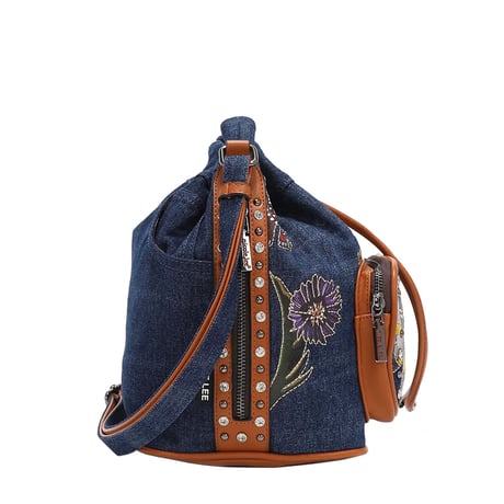 〜BUTTER FLOWER DENIM〜デニムバケットショルダー