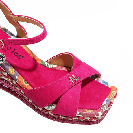 【数量限定】〜BONNIE ESPADRILLE〜ウェッジサンダル★HOT PINK★