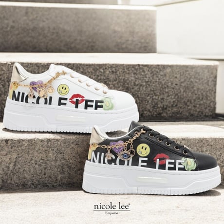 nicolelee ファッションチャームスニーカー★BLACK★