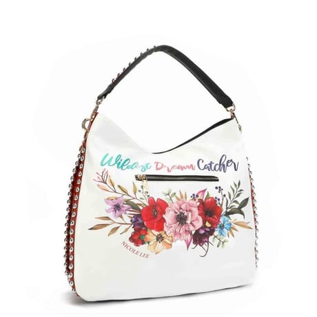 ～BOHEMIAN WHITE～ホーボーバッグ★A4対応★