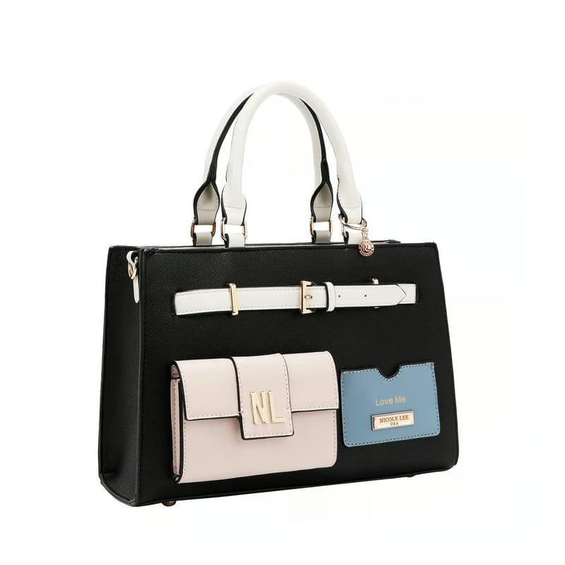 COLOR BLOCK～ポケットサッチェルバッグ☆コンパクトでおすすめ