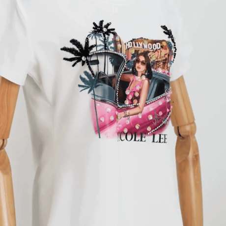 〜HOLLYWOOD DRIVE〜ラウンドネックTシャツ★ホワイト★