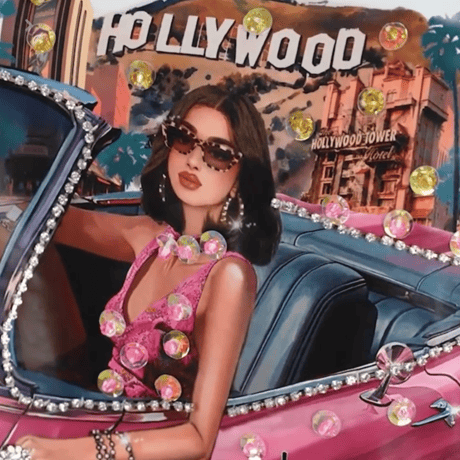 〜HOLLYWOOD DRIVE〜ラウンドネックTシャツ★ホワイト★