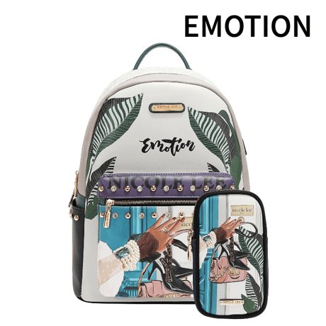 【ベストセラー】～EMOTION～ファッションバックパック(ラージサイズ)★A4・PCサイズ対応・ポーチ付き★