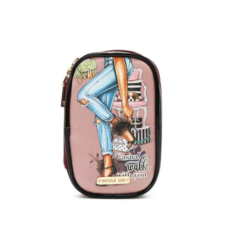 nicolelee ブラシ付きコスメポーチ☆ブラシ5本セット付き