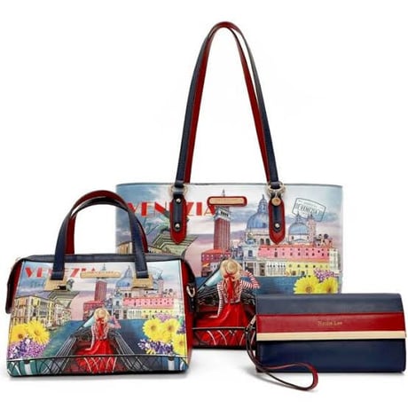～HONEYMOON IN VENEZIA～3点セット(トート+ミニボストン+ポーチ)★A4対応★