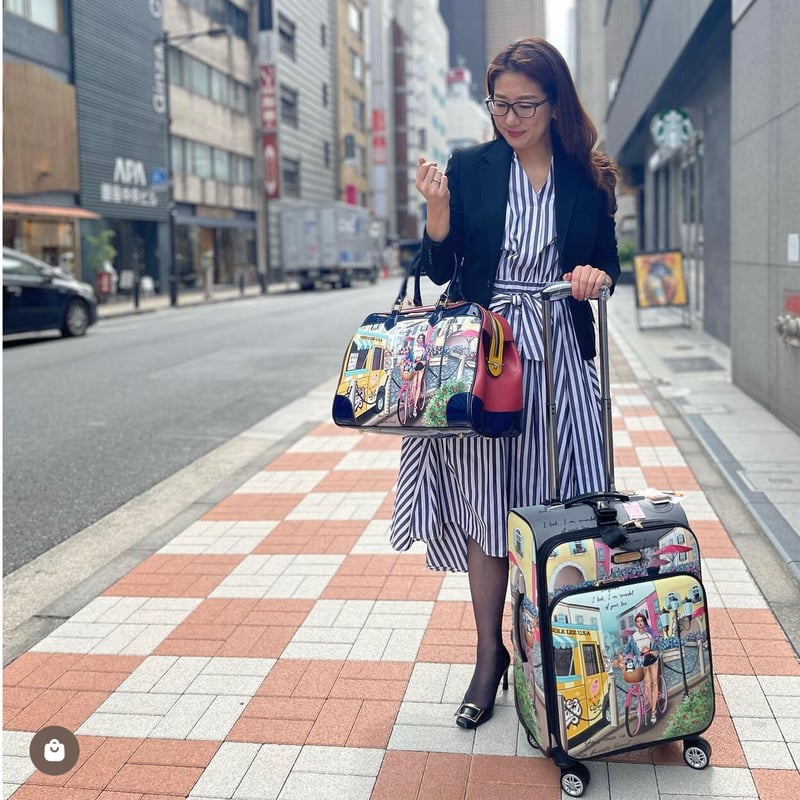 キャリーケース/キャリーバッグ 収納 ストリートアート 展示品 小型 数量限定】〜COZY STREET IN MILAN〜キャリーケース☆単品購入可能