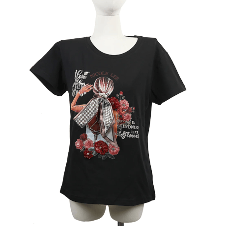 〜BLIND DATE〜ラウンドネックTシャツ★ブラック★