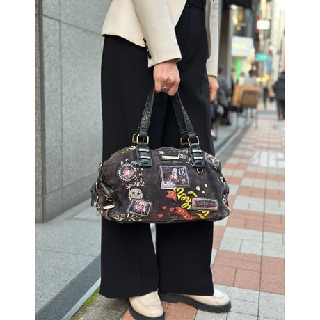 nicolelee ウォッシュドデニムバッグ★ミディアム★