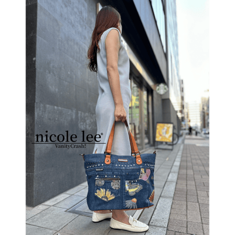〜BUTTER FLOWER DENIM〜デニムトート★A4対応★
