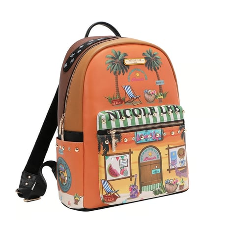 ～SUN & SAND～ファッションバックパック(ラージサイズ)★A4・PC対応・ポーチ付き★