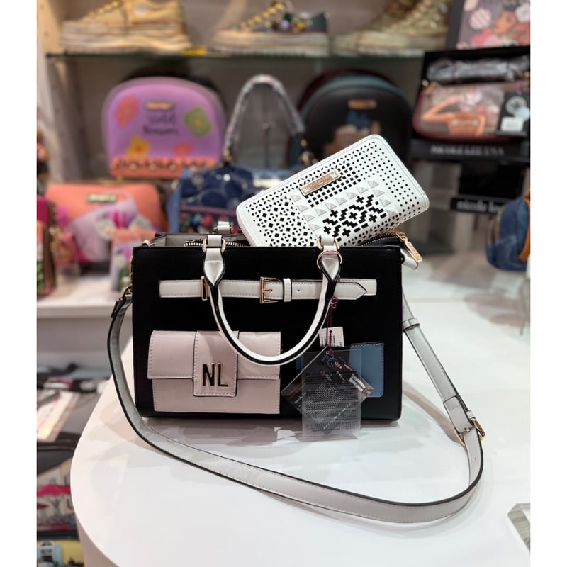 COLOR BLOCK～ポケットサッチェルバッグ☆コンパクトでおすすめ