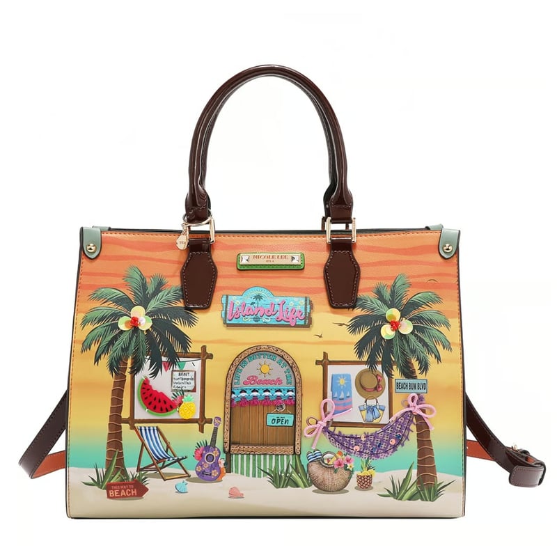 ちな　パサールバッグ L ブラック　ブルーSS  レッドSTパープルL SUN & SAND〜サッチェルバッグ☆A4・パソコン対応☆ | nicolelee