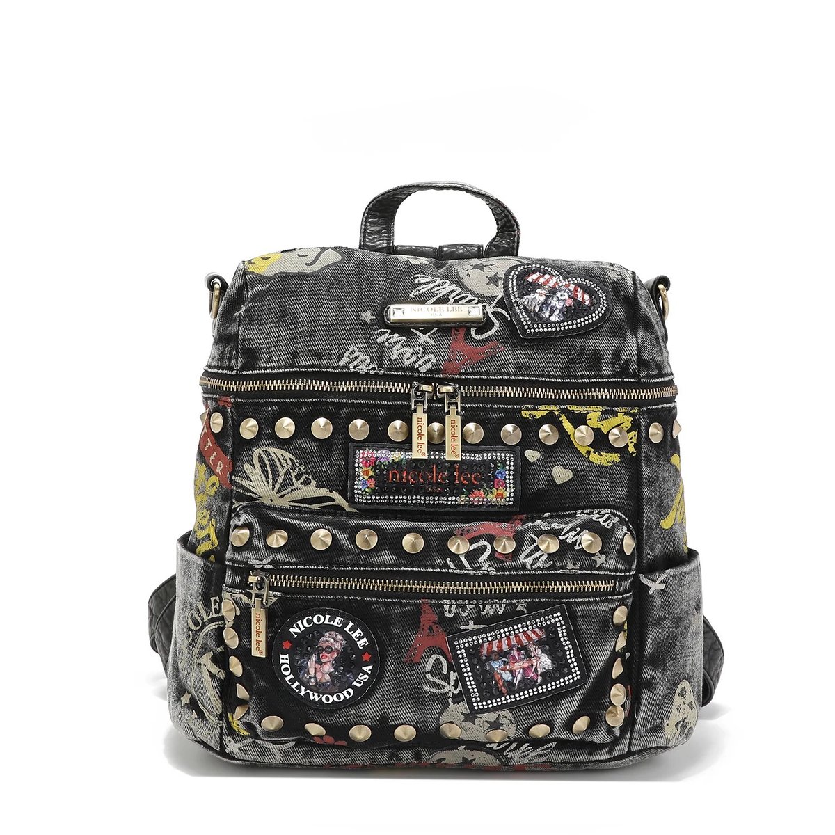 ✨未使用級✨ Nicole Lee　ニコルリー　リュックサック　デイパック WASHED DENIM〜デニムリュック☆2Way仕様☆ | nicolelee.tokyo
