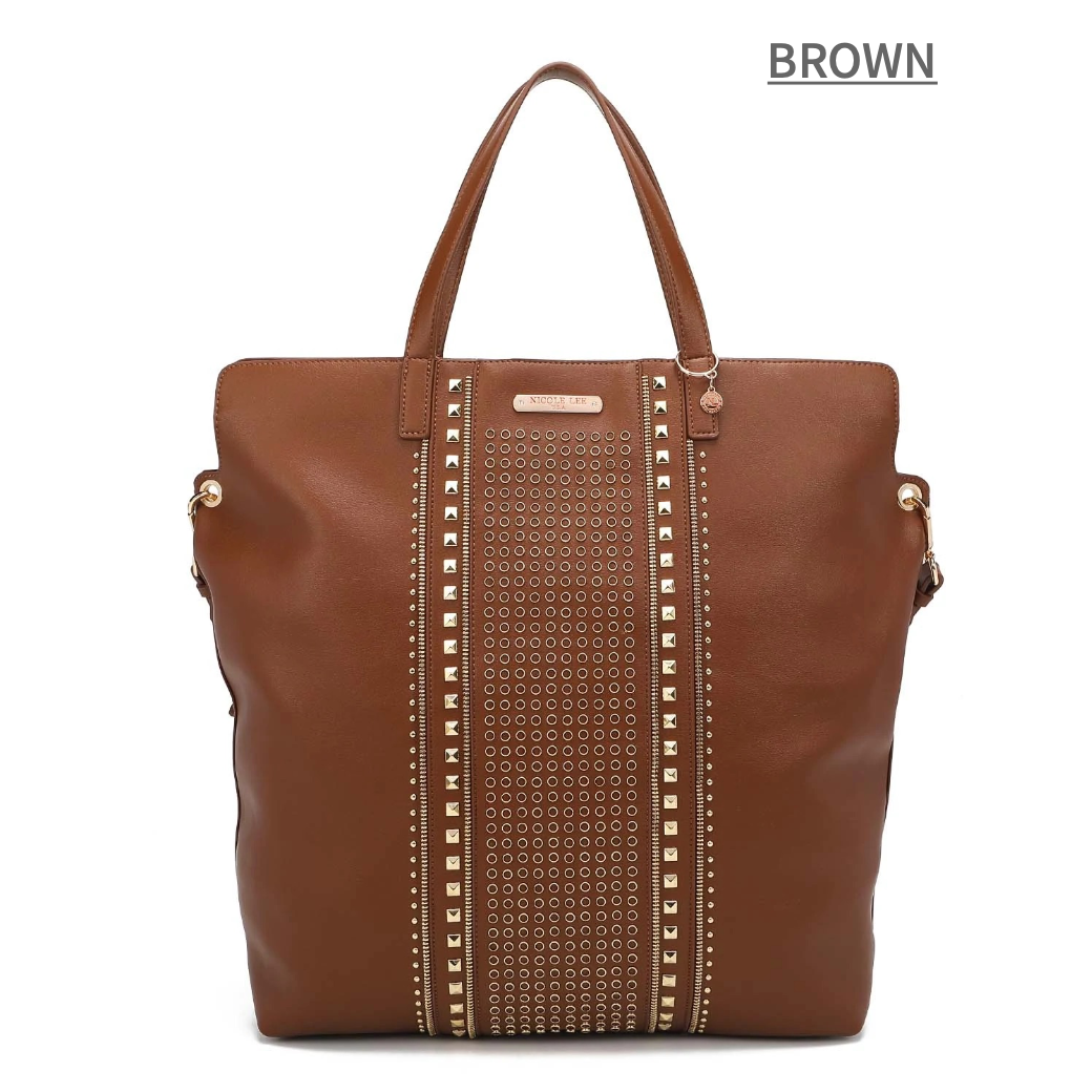 nicolelee スタッズ付トートバッグ☆A4対応・軽量☆ | nicolelee