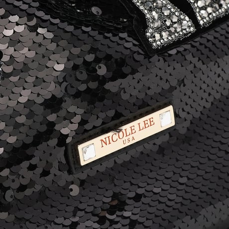 nicolelee スパンコールパッチショルダーバック★軽量・A4対応★