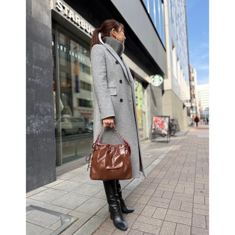 ～SHIMMER LUXE～スクエアショルダーバッグ★チャーム付き★