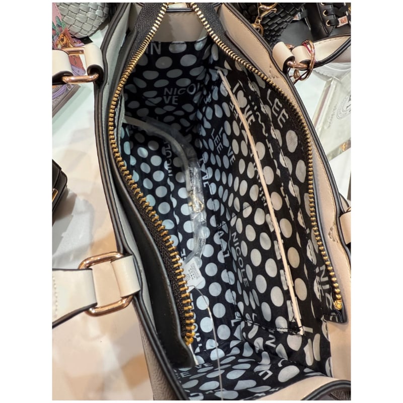 COLOR BLOCK～ポケットサッチェルバッグ☆コンパクトでおすすめ