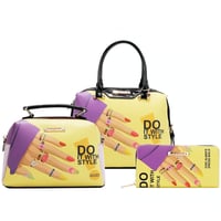 〜NAIL POLISH〜3点セットバッグ（ハンドバッグ、クロスボディ、財布）