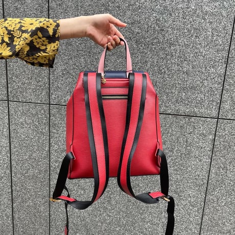 nicolelee リュック【レッド×ネイビー】