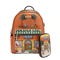 ～SUN & SAND～ファッションバックパック(ラージサイズ)★A4・PC対応・ポーチ付き★