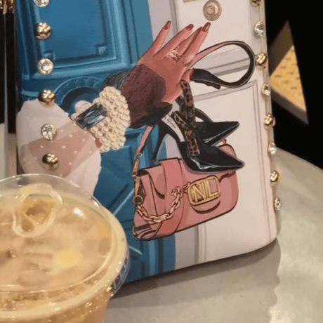 【ベストセラー】〜EMOTION〜ダイヤモンドクラッチショルダー★スマホを縦に収納可能★